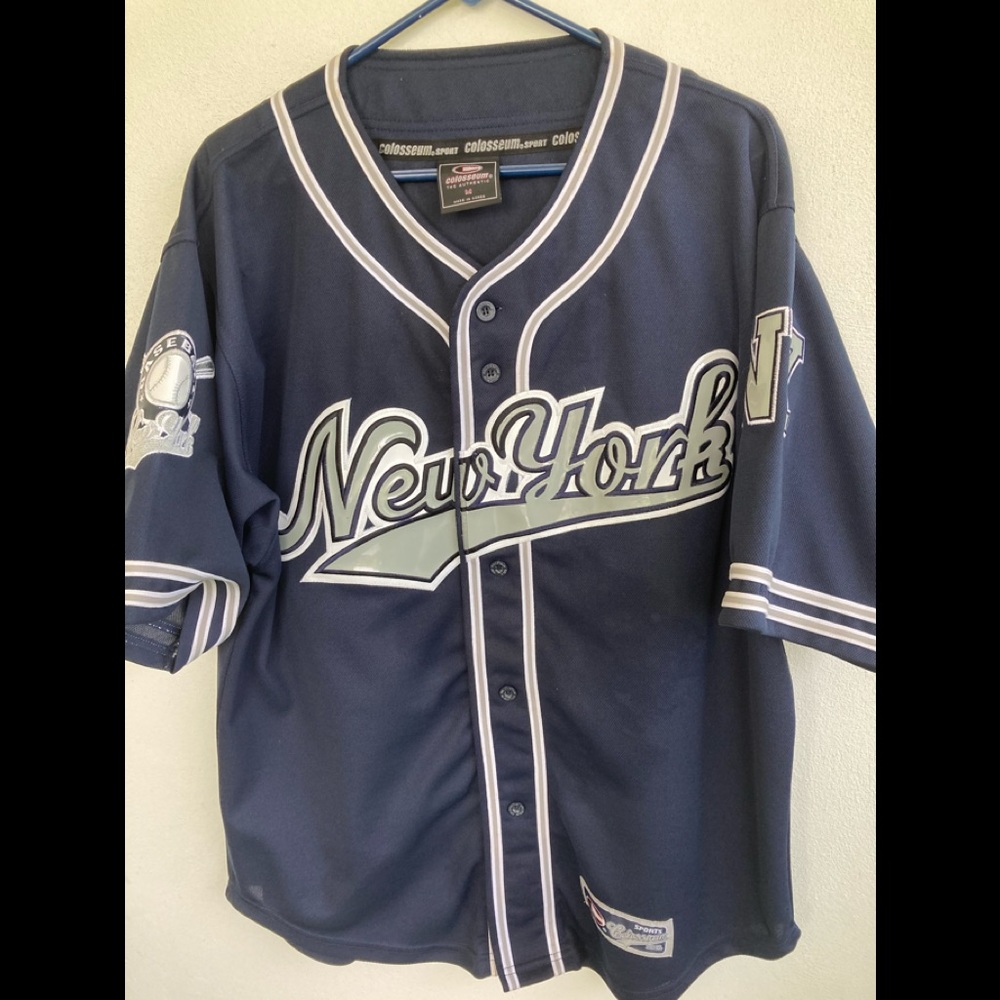 Colosseum Athletics NY baseball uniform shirt